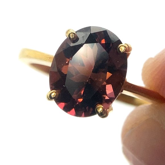 Rubellite 2.15ct Solid 22K Yellow Gold Ring - Picture 1 of 8